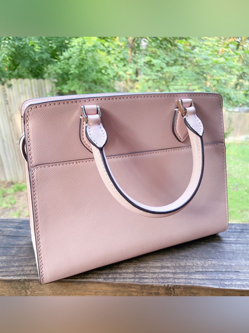Kate Spade New York Blush Pink Leather Satchel Crossbody Balletcore NWOT - Picture 3 of 15